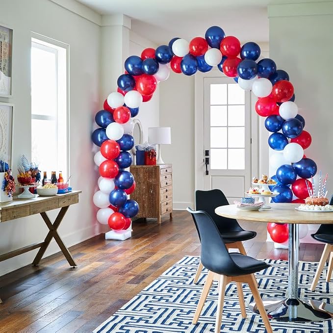 Voircoloria 66pcs Red White Blue Latex Party Balloons, 12inch | - Image 5