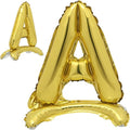 16" Standing Gold Alphabet Letter and Number Balloons Aluminum Hanging Foil by RUIANSI