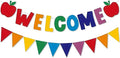 Welcome Banner Colorful Back to School Decorations Felt First Day of School by Unknown