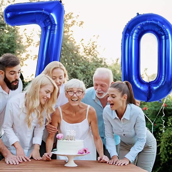 TONIFUL 40 Inch Navy Blue Number 40 Balloons Large Foil 40th Birthday Decor | - Image 6