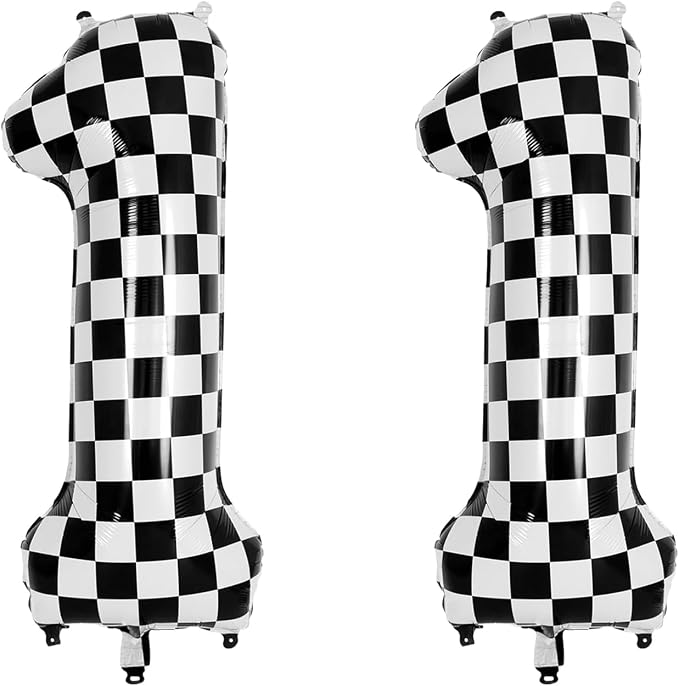 40 Inch Checkered Number 11 Balloon, self-sealing, air/helium, by Unknown