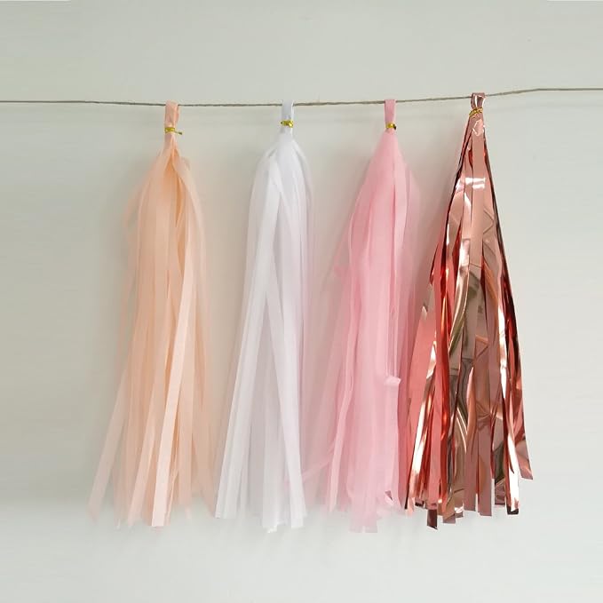 We Moment 20pcs Shiny Tassel Garland Banner Tissue Paper Tassels - Image 2