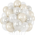 Pearl White Balloons, 50 Packs 12 Inch Pearl Double-Stuffed Balloons by Togvu