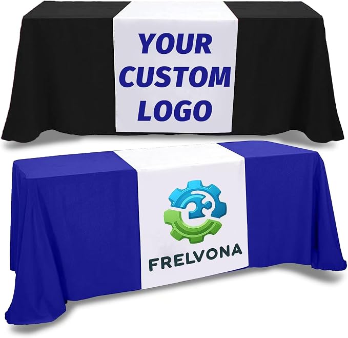 Custom Table Runner with Business Logo 13 in x 72 in, Customzied Banner and by Unknown