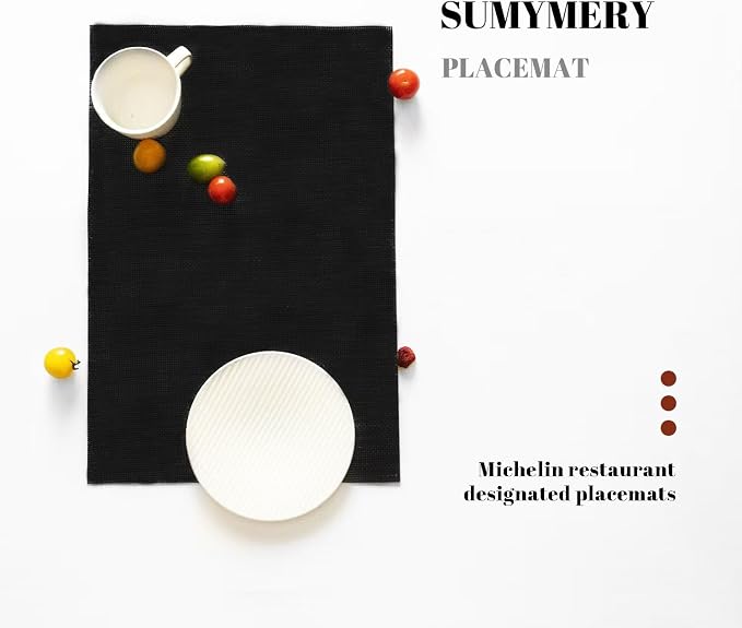 Placemats Set of 12 Vinyl/Plastic Woven Place Mats - Image 5