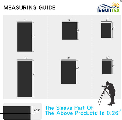ISSUNTEX 10X16 ft Background Muslin Backdrop, Photo Studio, Collapsible High Density Screen for Video Photography and Television-Black