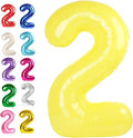 Yellow Number 2 Balloon 40 inch, Balloon numbers party supplies, deco photo by Upgesy