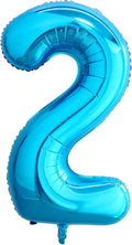 40 Inch Blue Number 2 Balloon, Giant Number Balloons, Birthday Decorations | by Unknown