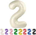 2 Balloon Numbers 40Inch Two Balloons Cream Party Decorations by Mluchee