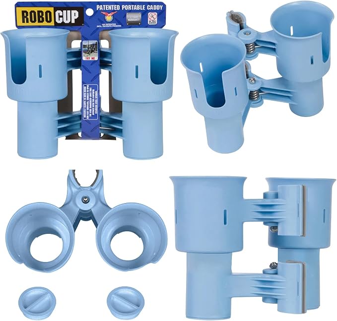 Light Blue EZ-Spring, Updated Version, Best Cup Holder by RoboCup