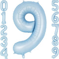 Light Blue Number 9 Balloon, 40 Inch Big Large Foil Number Balloons, Giant by AIQINHU