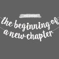 BEISHIDA White Pre-Strung Glitter The Beginning of A New Chapter Banner | by Beishida