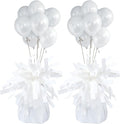 2 Pcs Balloon Weights White Metallic Anchor Balloon Holder by Unknown