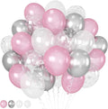 HILAVO Pink and Silver Balloons 12 Inch Winter Onederland Snowflake Balloon by HILAVO