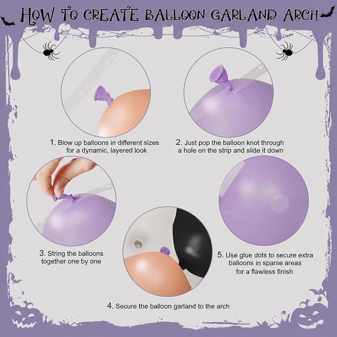 Halloween Balloon Arch Kit for Halloween Theme Party Decorations | Pink Peach - Image 6