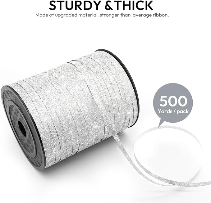500 Yards Curling Ribbon for Gift Wrapping, 3/16" Balloon String for Christmas - Image 2