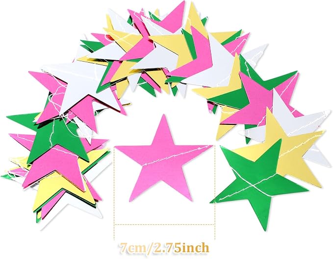 Patelai Glitter Star Garland Banner 2026 Graduation Decor 130 Feet Star Hanging - Image 3