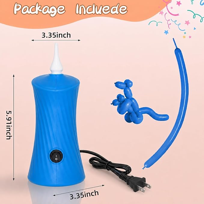 Voircoloria 260 Balloon Pump Electric, Portable Automatic Dual Nozzle Inflator - Image 2