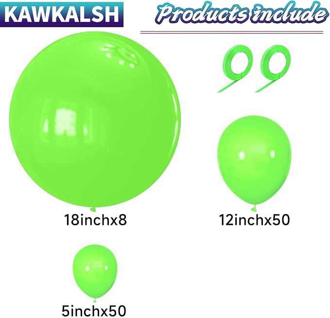 Light Green Balloon Arch Kit 111Pcs 18 12 5 Inch Latex Party Balloons Garland - Image 2