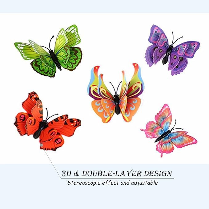 OPSEAM 3D Butterfly Wall Decor Butterfly Decorations Stickers - Image 5