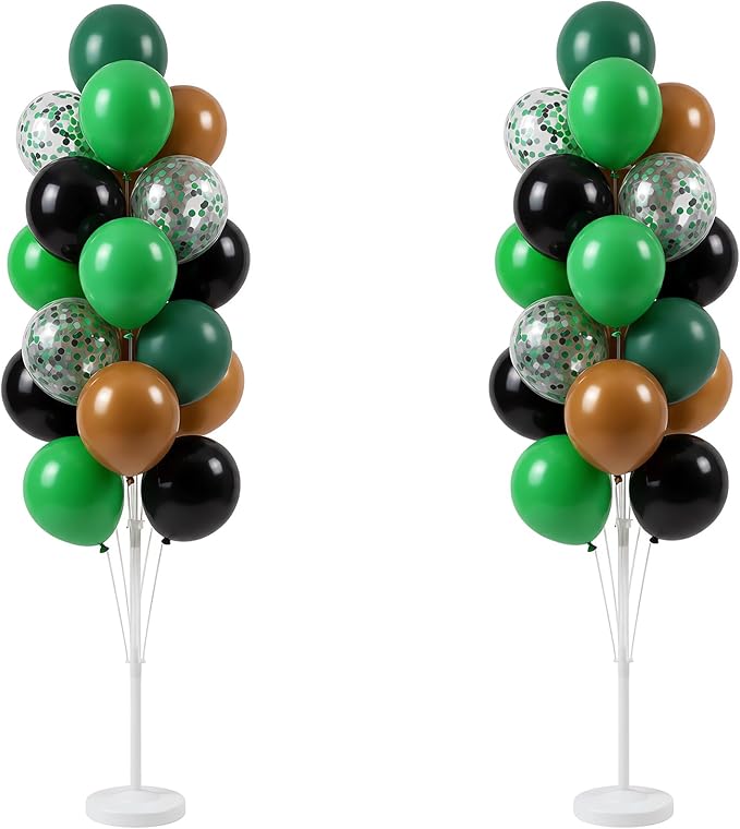 Hiins Green Brown Balloon Stand Kit by HiinsPartyDecoration