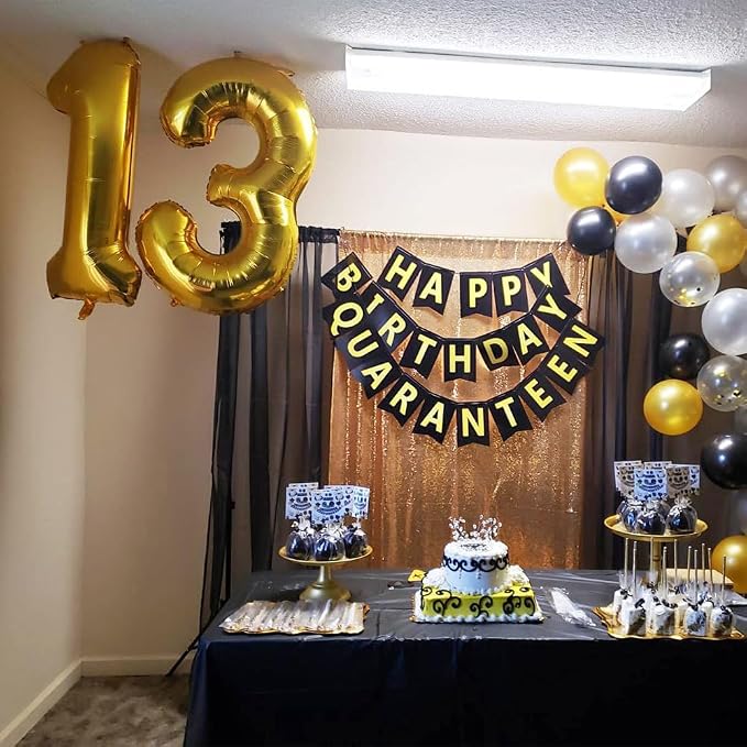 40 inch Gold Number Balloon Giant Foil Helium Balloons Gold Number 3 Balloon - Image 7
