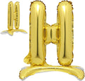 16" Standing Gold Alphabet Letter and Number Balloons Aluminum Hanging Foil by RUIANSI