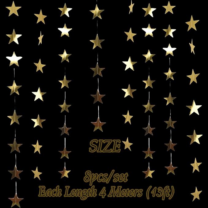 105Feet Gold Star Garland Banner - Image 7