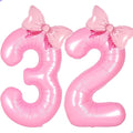 Pink Coquette Birthday Decorations 32 23 Balloon Numbers by Unknown
