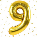 40 inch Gold Number Balloon Giant Foil Helium Balloons Gold Number 9 Balloon by Yeodong