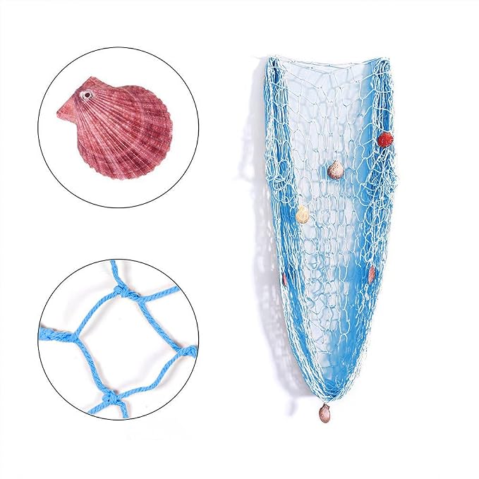79 x 59 inch Nature Fish Net Wall Decoration - Image 4