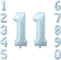 Baby Blue Number 11 Balloon 40 Inch, Pastel Foil Digit Theme Party Supplies | by Unknown