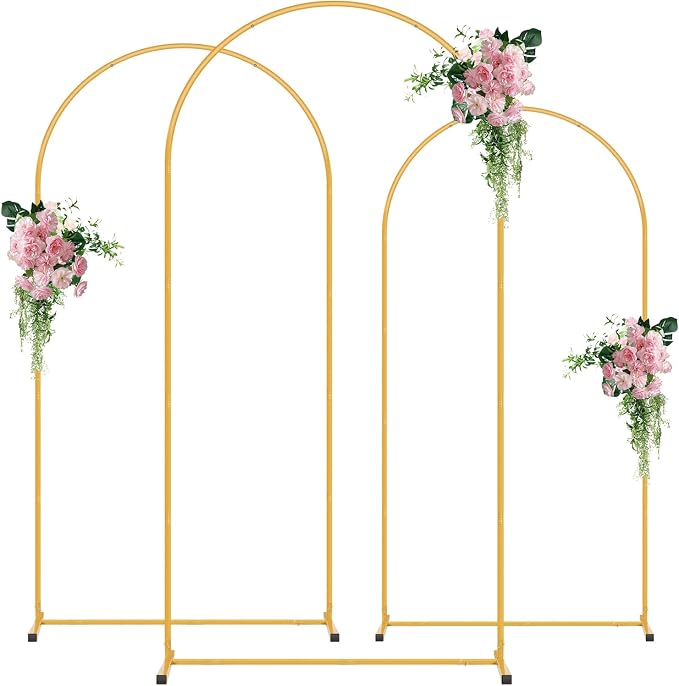 Metal Arch Backdrop Stand Set of 3, Decorative Arch Stand | Easy Assemble by Unknown