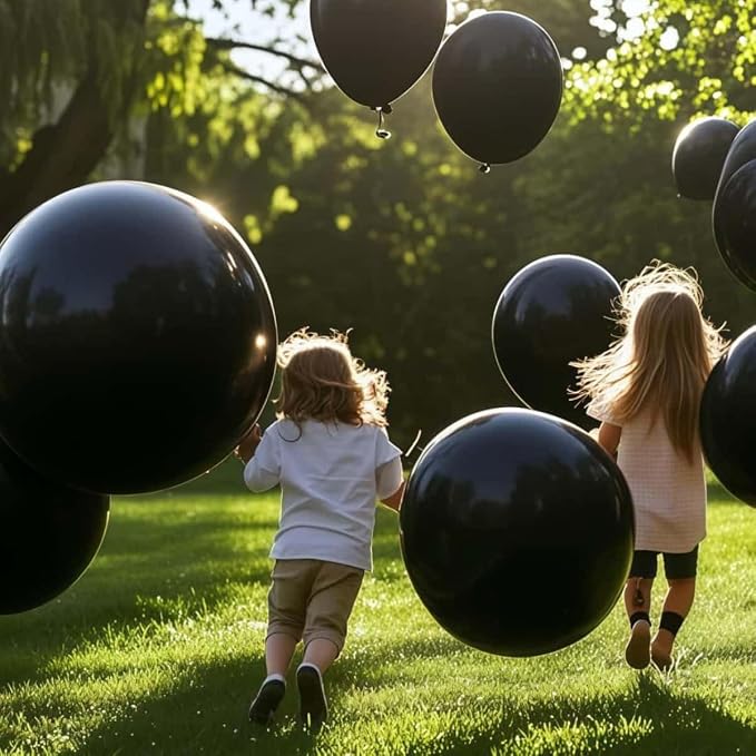 50 Pack Black Balloons 24 Inch Black Latex Party Balloon - Image 4