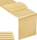 5-Pack Satin Table Runner Light Gold 12 x 108 inches Long, Table Runners by Hahuho