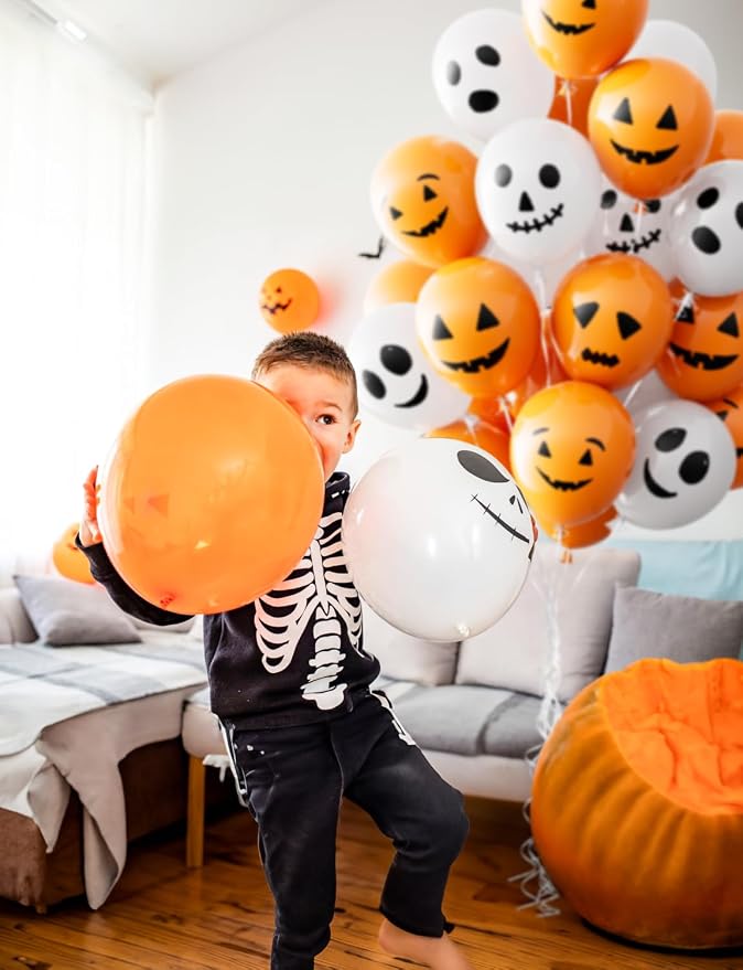Halloween Balloons, 6 Styles | 60Pcs 12 Inch Halloween Latex Balloons - Image 2
