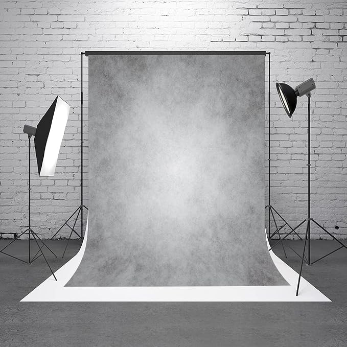 5x7ft Gray Abstract Photography Backdrops Grey Portrait Photo Studio Prop - Image 2
