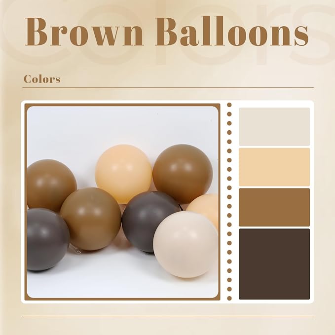 60pcs Brown Balloons 12inch - Image 4