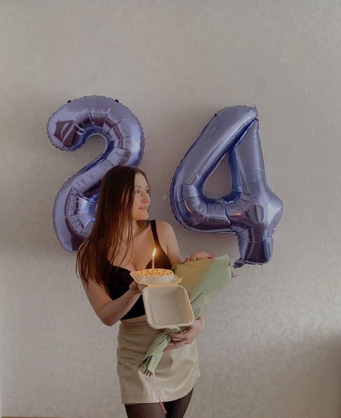 Lilac Number 2 Balloon 40 inch, Lavender Birthday Party Balloons Decorations | - Image 6