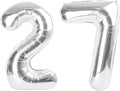 27 Balloon Numbers 40Inch for 27th Year Old Birthday Decorations, Inflation by Mluchee