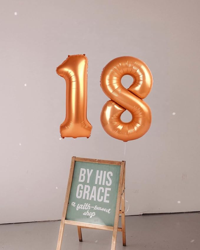 2 Balloon - Orange Birthday Number Balloons, 40 Inch Decorations Men Women | - Image 9