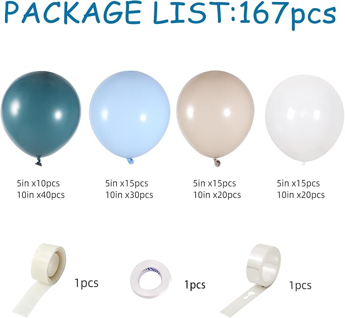 Dusty Blue Balloon Garland Kit - Image 2