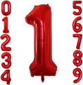 Red Foil Balloons Number 1, Huge Number Balloons by GOER