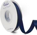 Ribbli Navy Double Faced Satin Ribbon, 1/2 Inch x Continuous 25 Yards, Use by Ribbli