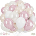 Double Stuffed Pearl White and Pink Balloons by Togvu