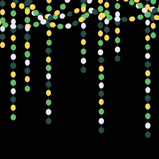 Yellow Green White Party-Decorations Garland - 52Ft Spring Summer Hanging Paper - Image 6