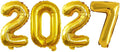 Gold 2027 Foil Number Balloons for 2027 New Year Eve Festival Party Supplies by GOER
