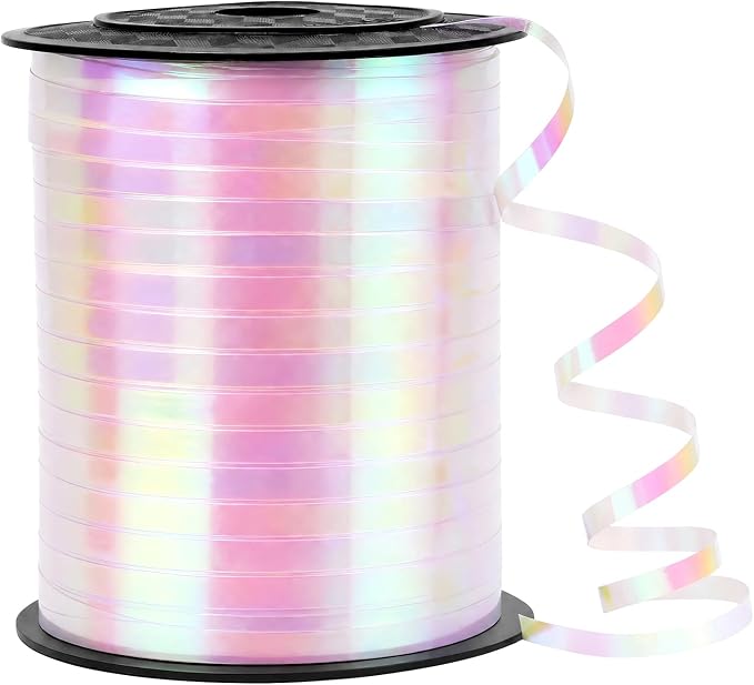 Iridescent Curling Ribbon, Kaluofan 1/5" Wide x 500Yd Ribbon by Kaluofan