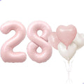 Pink 28 Balloon Number Pastel Pink 28th Birthday Party Decorations by Unknown