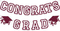 Congrats Grad Banner Graduation Party Banner Decoration Hanging Garland High by Unknown